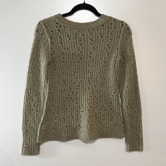Free People Pointelle High Low Sweater Wool Small - Picture 10 of 10